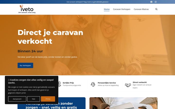 Screenshot of iveto.nl