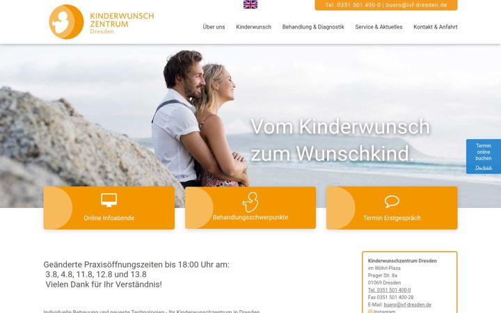 Screenshot of ivf-dresden.de
