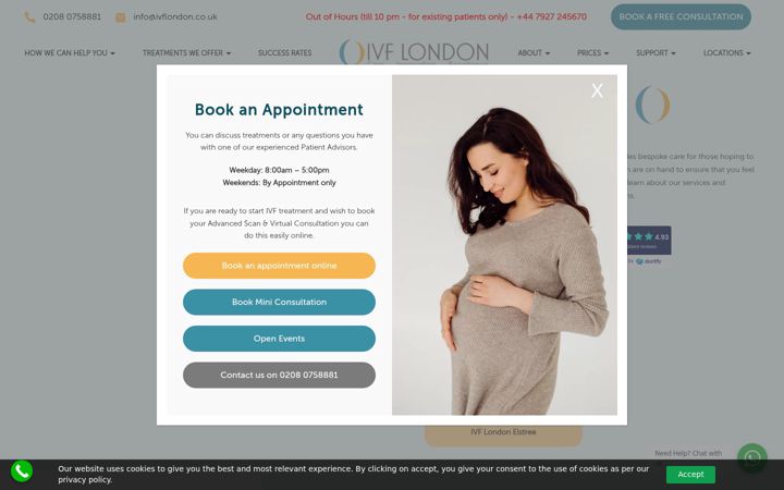 Screenshot of ivflondon.co.uk