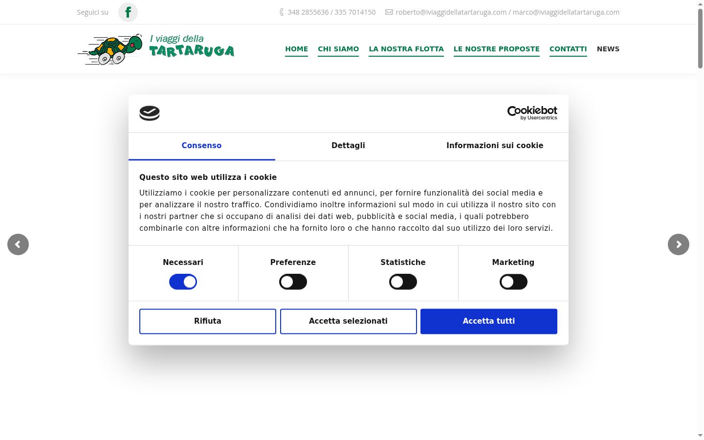 Capture d'écran de la bannière de consentement affichée avant toute interaction