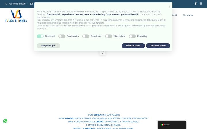Screenshot ta' iviaggidiandrea.it