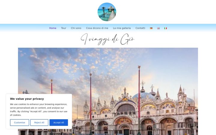 Screenshot of iviaggidigio.com