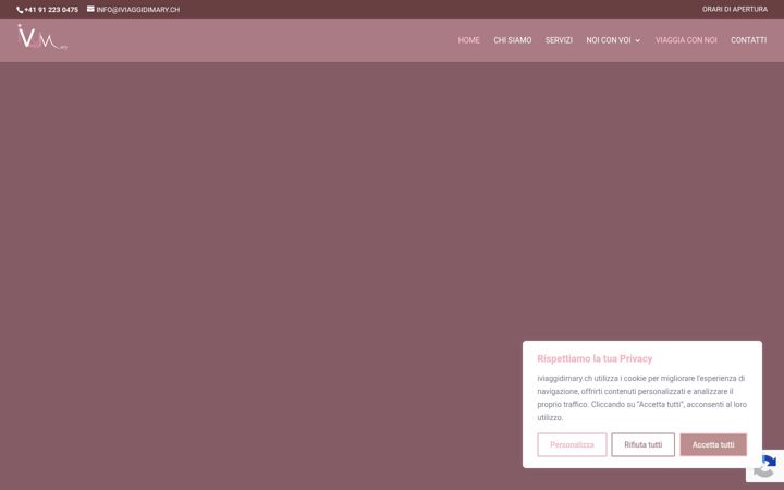 Screenshot of iviaggidimary.ch