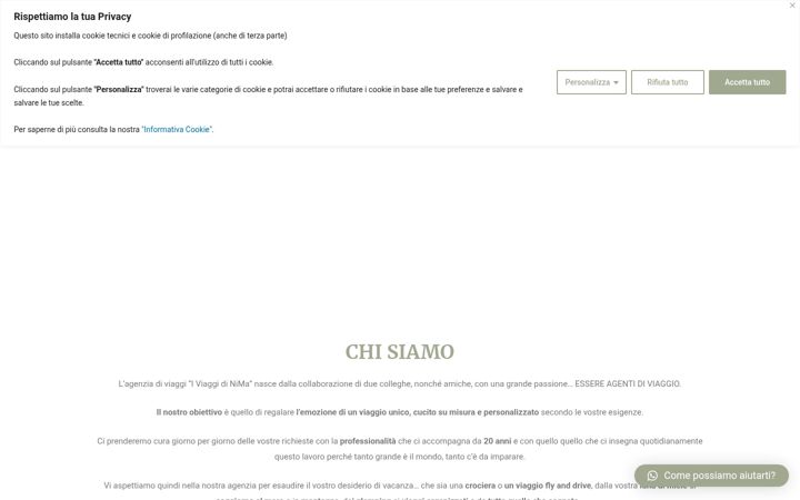 Screenshot of iviaggidinima.it