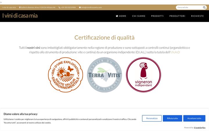 Screenshot of ivinidicasamia.com