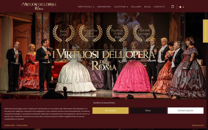 Screenshot of ivirtuosidelloperadiroma.com