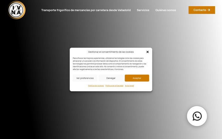 Posnetek zaslona ivnalogistica.es