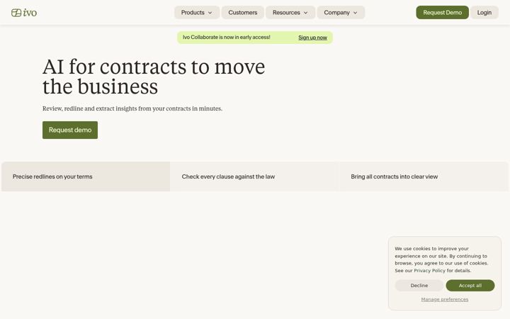 Screenshot of ivo.ai