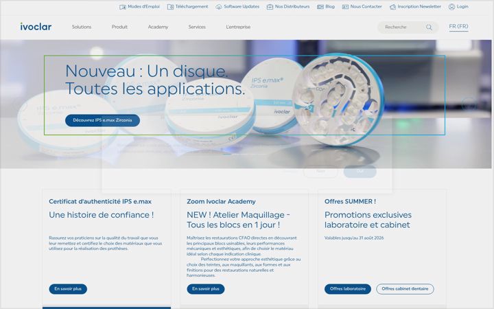 Screenshot of ivoclarvivadent.fr