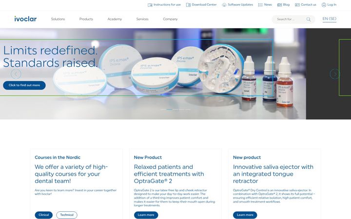 Screenshot of ivoclarvivadent.se
