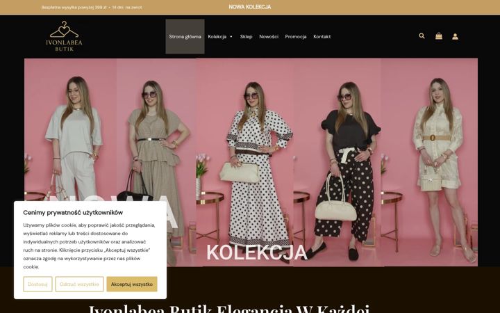 Screenshot of ivonlabeabutik.pl