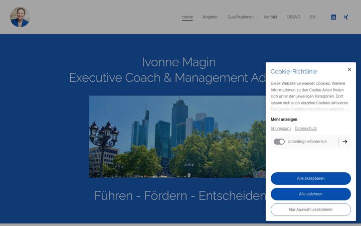 Screenshot of ivonnemagin.com