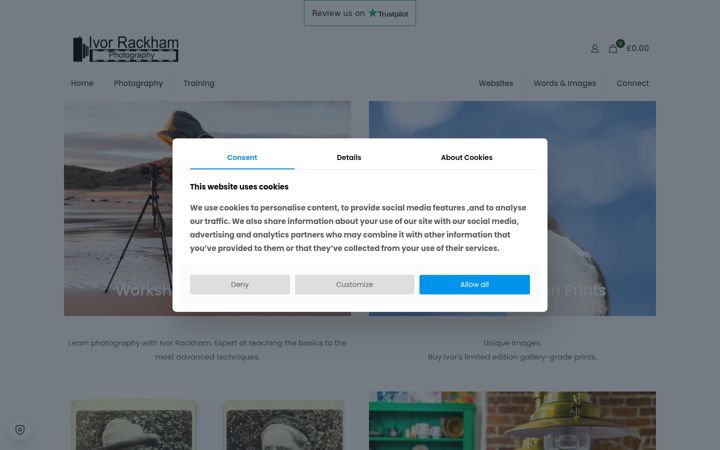 Screenshot of ivorphotography.co.uk