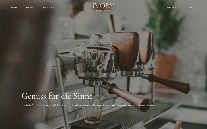 Screenshot of ivory-coffee.com