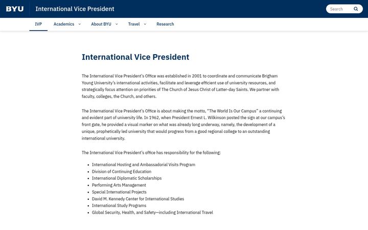 Екранна снимка на ivp.byu.edu