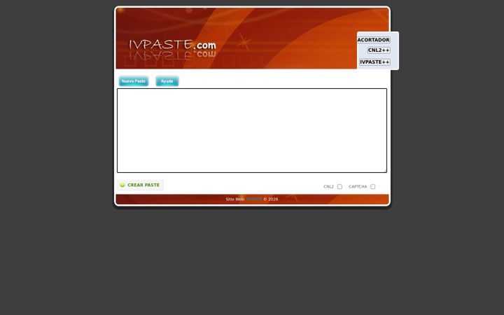 Screenshot of ivpaste.com