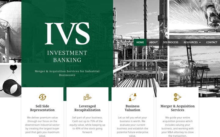 Screenshot of ivsinvestmentbanking.com
