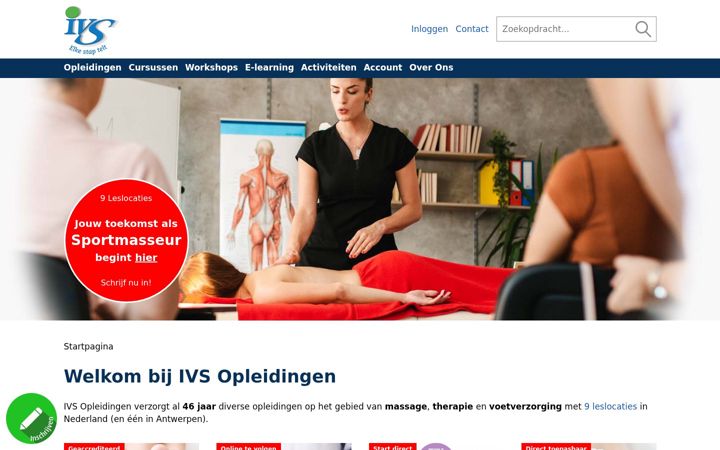 Screenshot of ivsopleidingen.nl