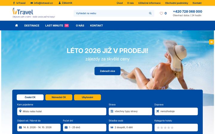 Screenshot of ivtravel.cz