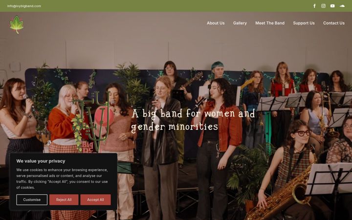 Screenshot of ivybigband.co.uk