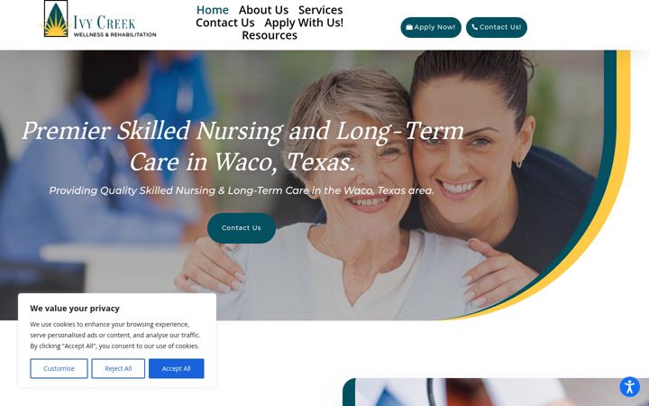 Screenshot of ivycreekwellness.com