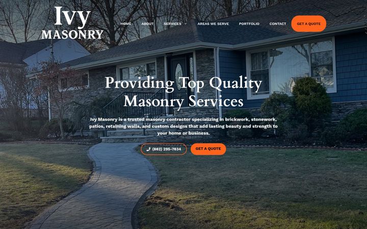 Screenshot of ivymasonry.com
