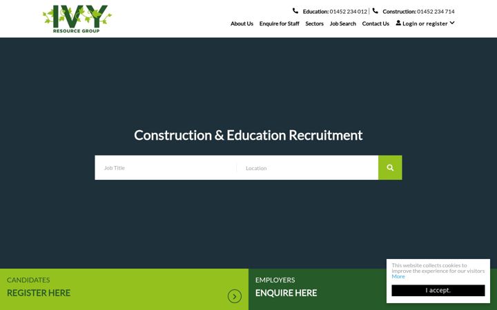 Screenshot of ivyresourcegroup.com