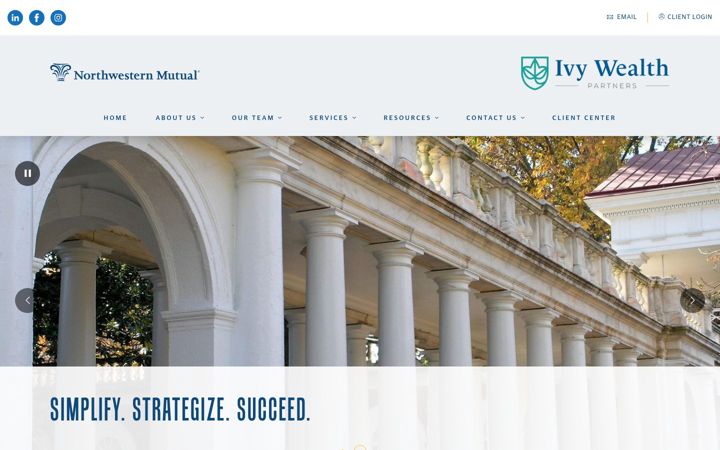 Screenshot of ivywealthpartners.nm.com