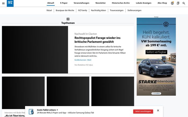 Screenshot of ivz-aktuell.de