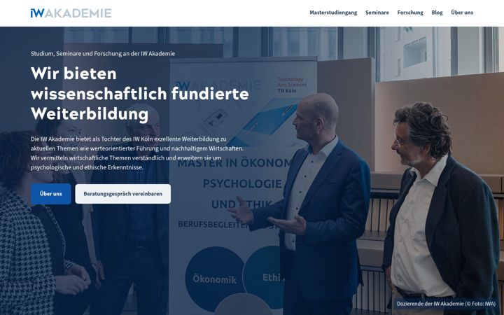 Screenshot of iw-akademie.de