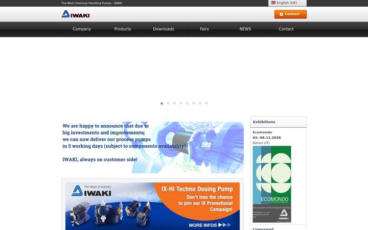 Screenshot of iwakieurope.com