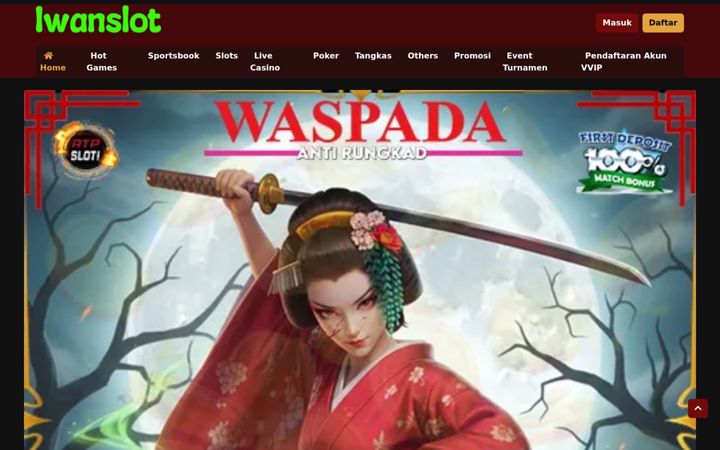 Screenshot of iwanslot.net