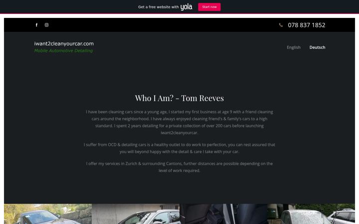 Screenshot of iwant2cleanyourcarcom.yolasite.com