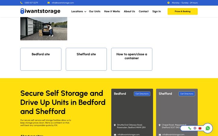 Screenshot of iwantstorage.com