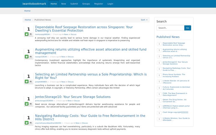Screenshot of iwanttobookmark.com