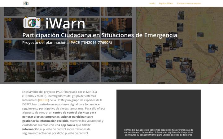 Screenshot of iwarn.uc3m.es