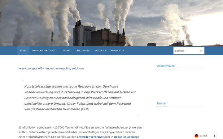 Screenshot of iwas-concepts.ch