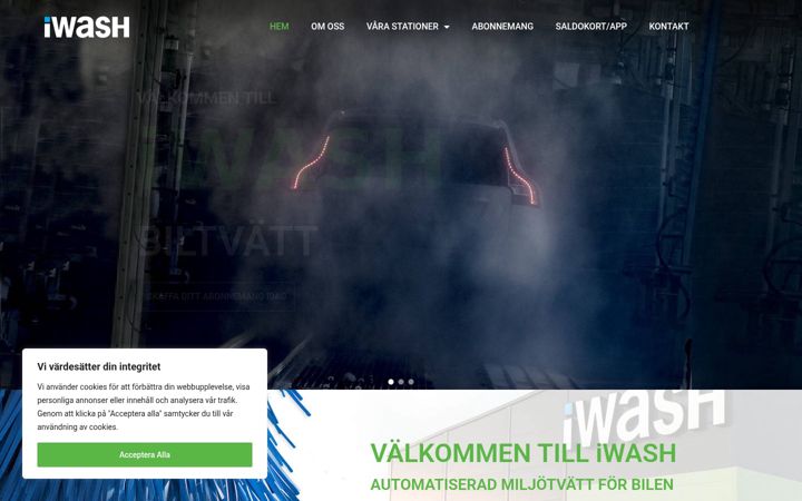 Screenshot of iwash.se