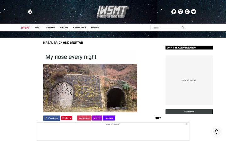 Screenshot of iwastesomuchtime.com