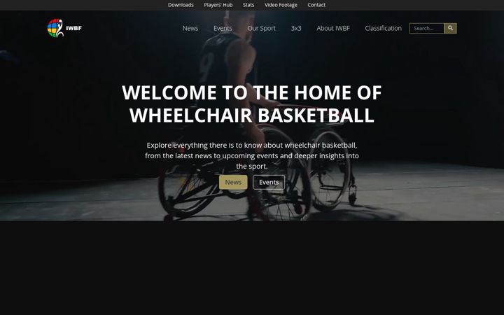 Screenshot of iwbf.org