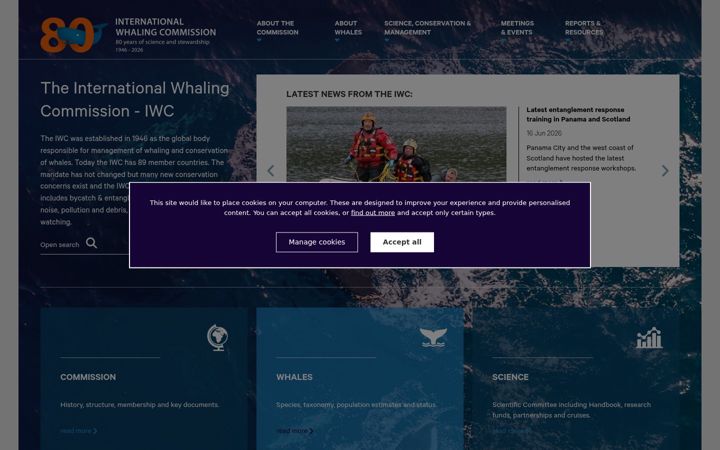 Screenshot of iwc.int
