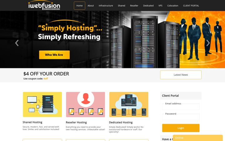 Screenshot of iwebfusion.net