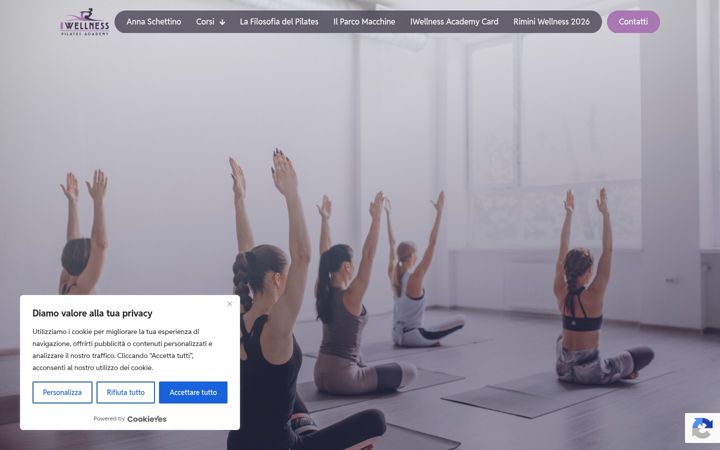 Screenshot of iwellnesspilatesacademy.com