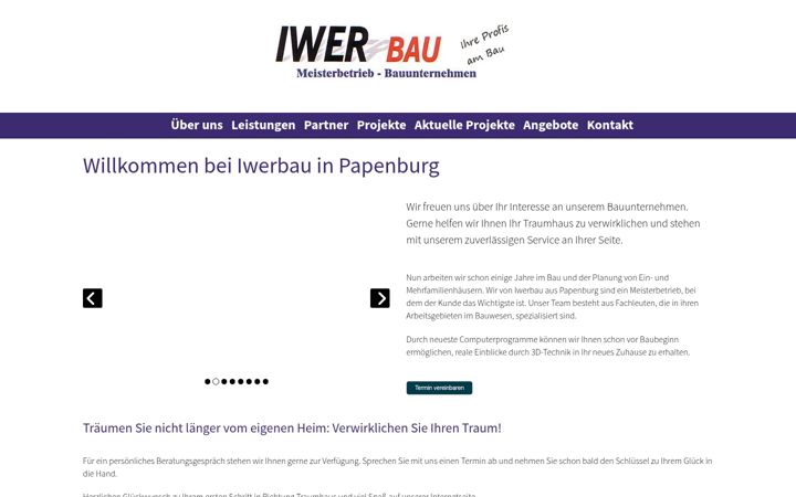 Screenshot of iwerbau.de