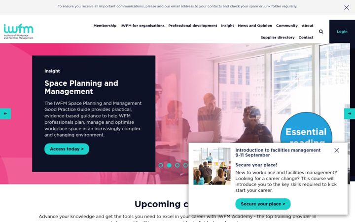 Screenshot of iwfm.org.uk