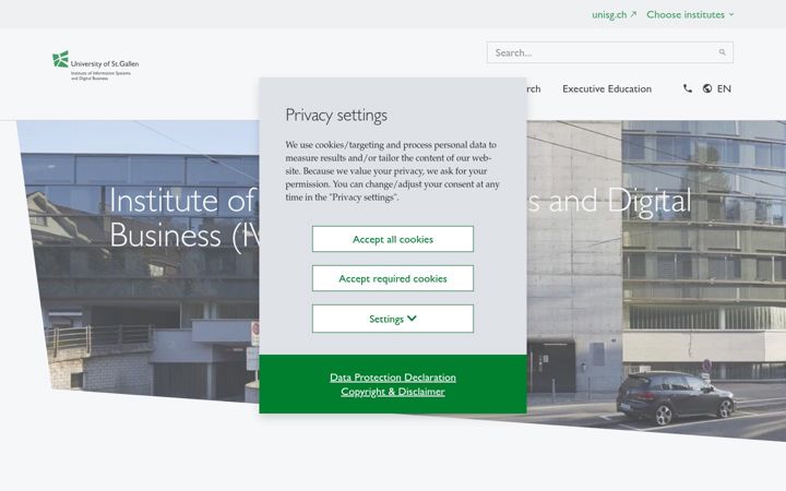 Screenshot of iwi.unisg.ch