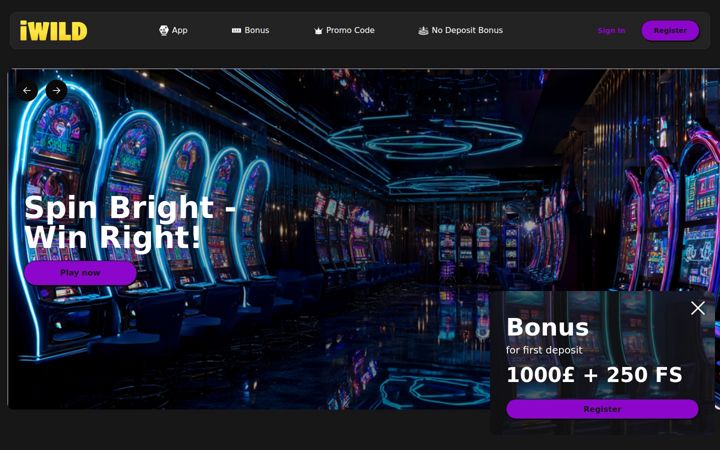 Snímek obrazovky iwildcasino-uk.com