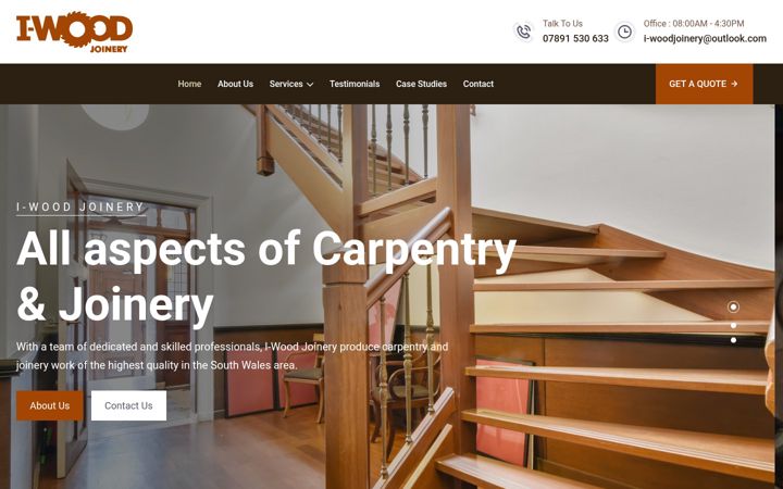 Screenshot of iwoodjoinery.com