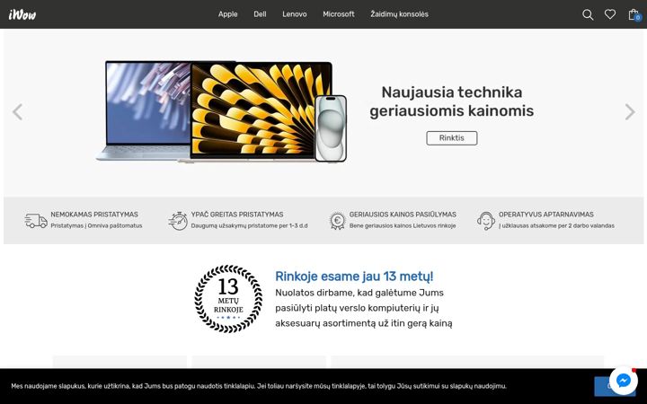 Screenshot of iwow.lt