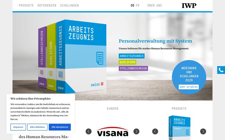 Screenshot of iwpag.ch